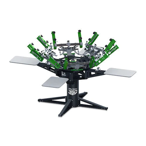 Riley Hopkins 360 6 Color 4 Station Press with XYZ Micro Registration - ROQ Compatible Print Stations