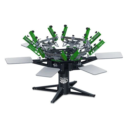 Riley Hopkins 360 6 Color 6 Station Press with XYZ Micro Registration - ROQ Compatible Print Stations