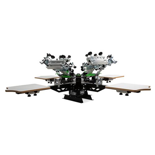 Riley 250 Screen Printing Press -6 Color 4 Station with XY Micro Registration