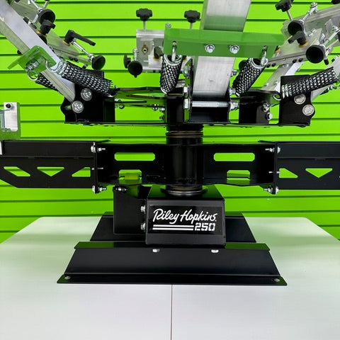 Riley 250 Screen Printing Press -6 Color 2 Station with XY Micro Registration w/ Cart Showroom Demo