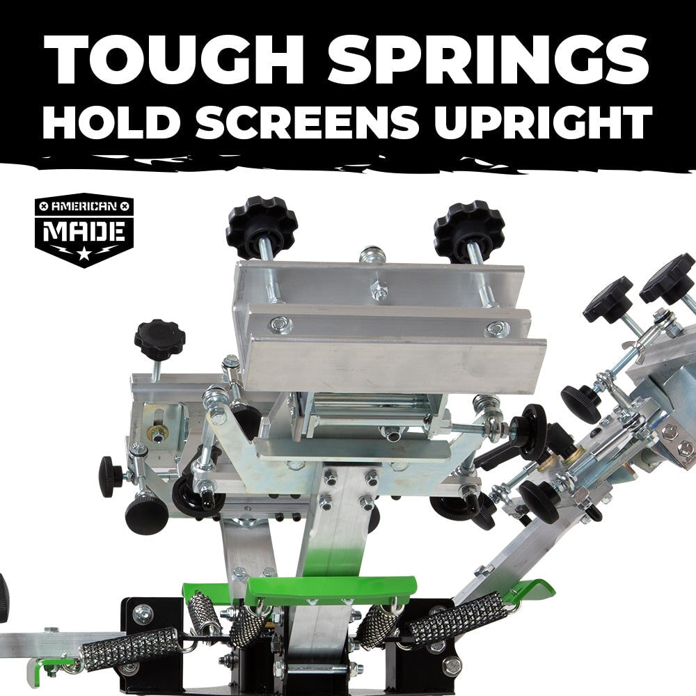 Riley Hopkins 250 4 Color 1 Station Screen Printing Press with XY Micro Registration | Screenprinting.com