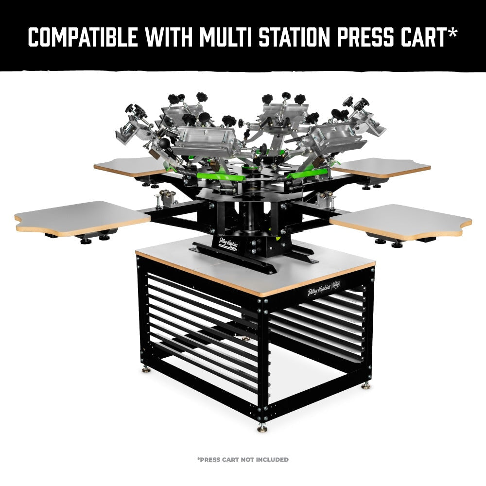 Riley Hopkins 250+ 6 Color 4 Station Screen Printing Press with XYZ Micro Registration | Screenprinting.com